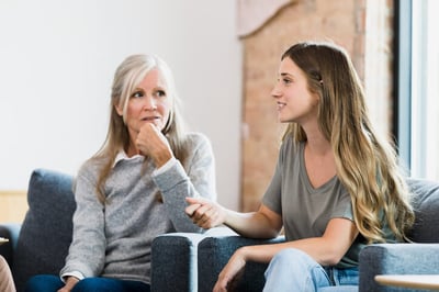 Training seminar image - two ladies talking